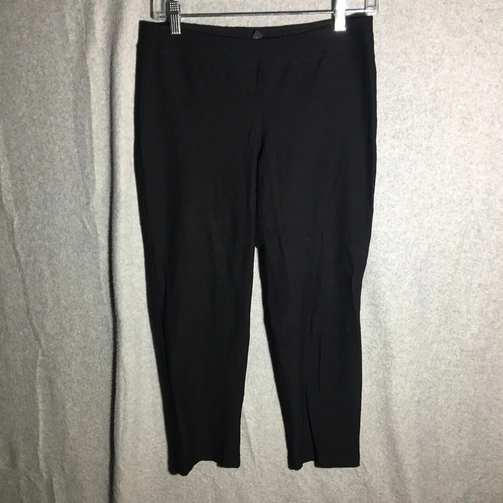 Womens Eileen Fisher Trousers Black Career Wear Office Work Business Casual